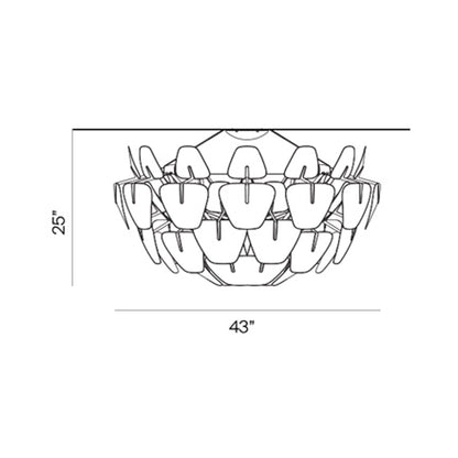 Hope Ceiling Light - line drawing.