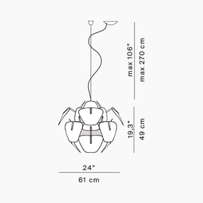 Hope Pendant Light - line drawing.