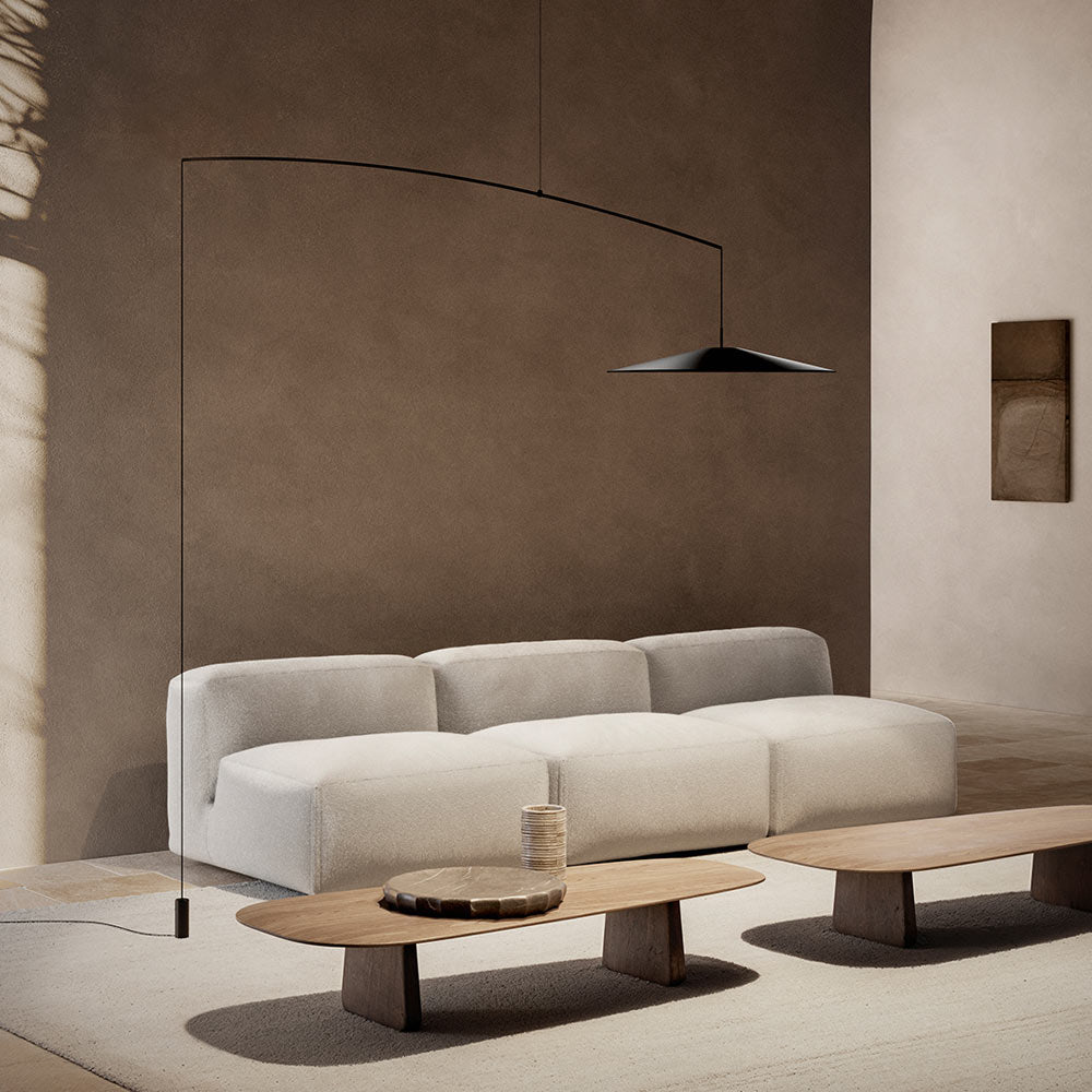 Koine LED Floor Lamp in living room.