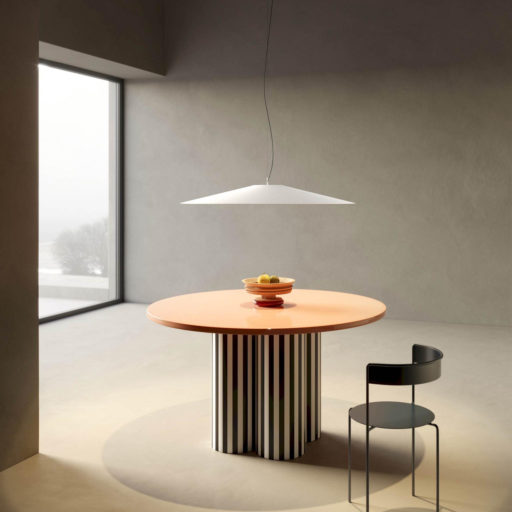 Koinè LED Pendant Light in living room.