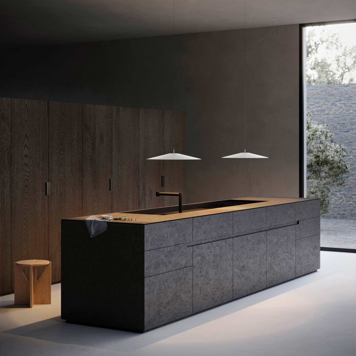Koinè LED Pendant Light in kitchen.