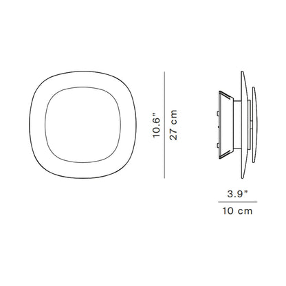 Luthien LED Wall Light - line drawing.