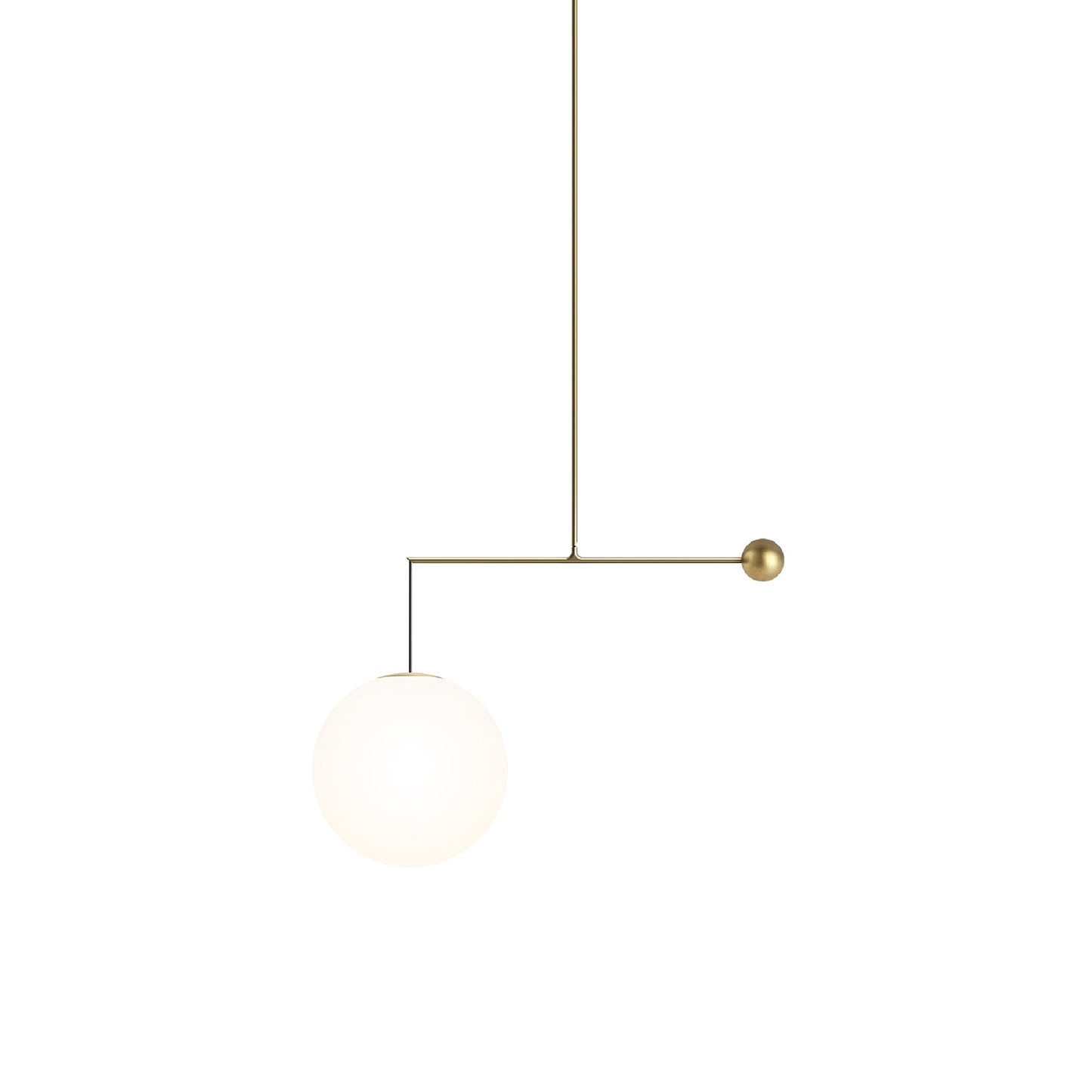 Malamata Pendant Light in Brushed Brass (Small).