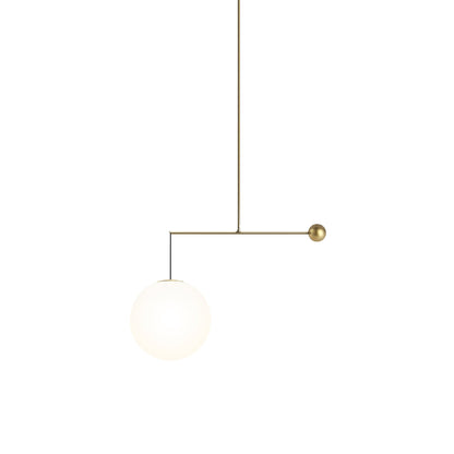 Malamata Pendant Light in Brushed Brass (Small).