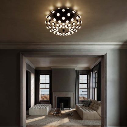 Mesh LED Ceiling Light in living room.