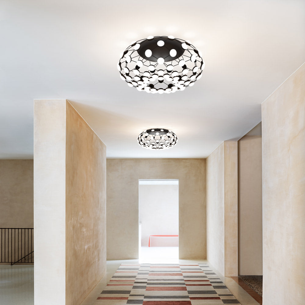 Mesh LED Ceiling Light in living room.
