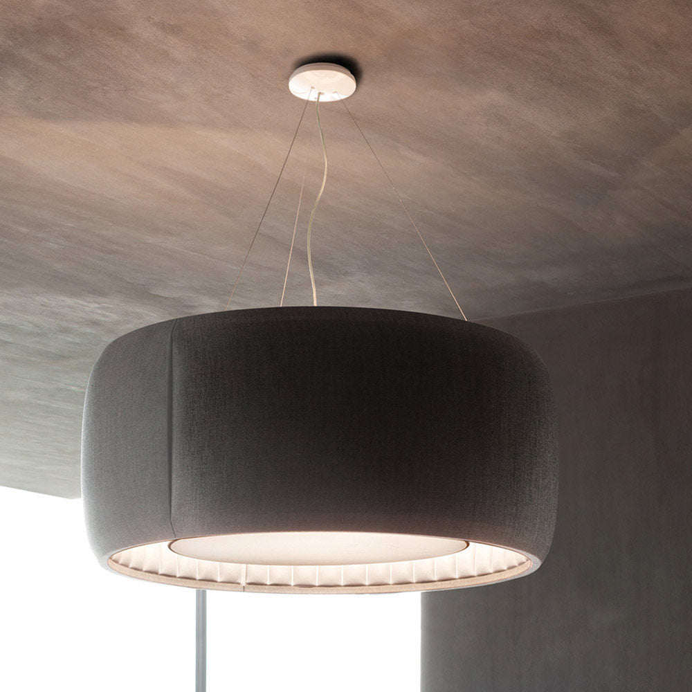 Silenzio LED Pendant Light in Dark Grey.