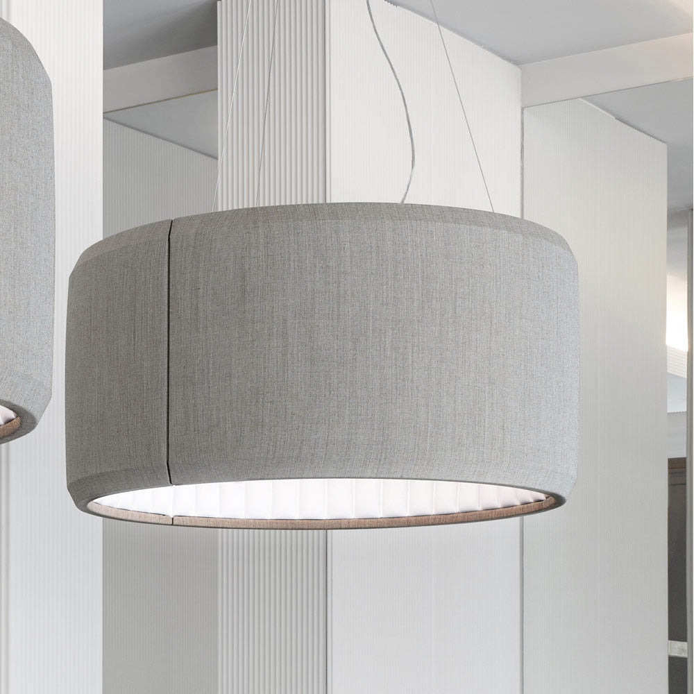 Silenzio LED Pendant Light in Light Grey.