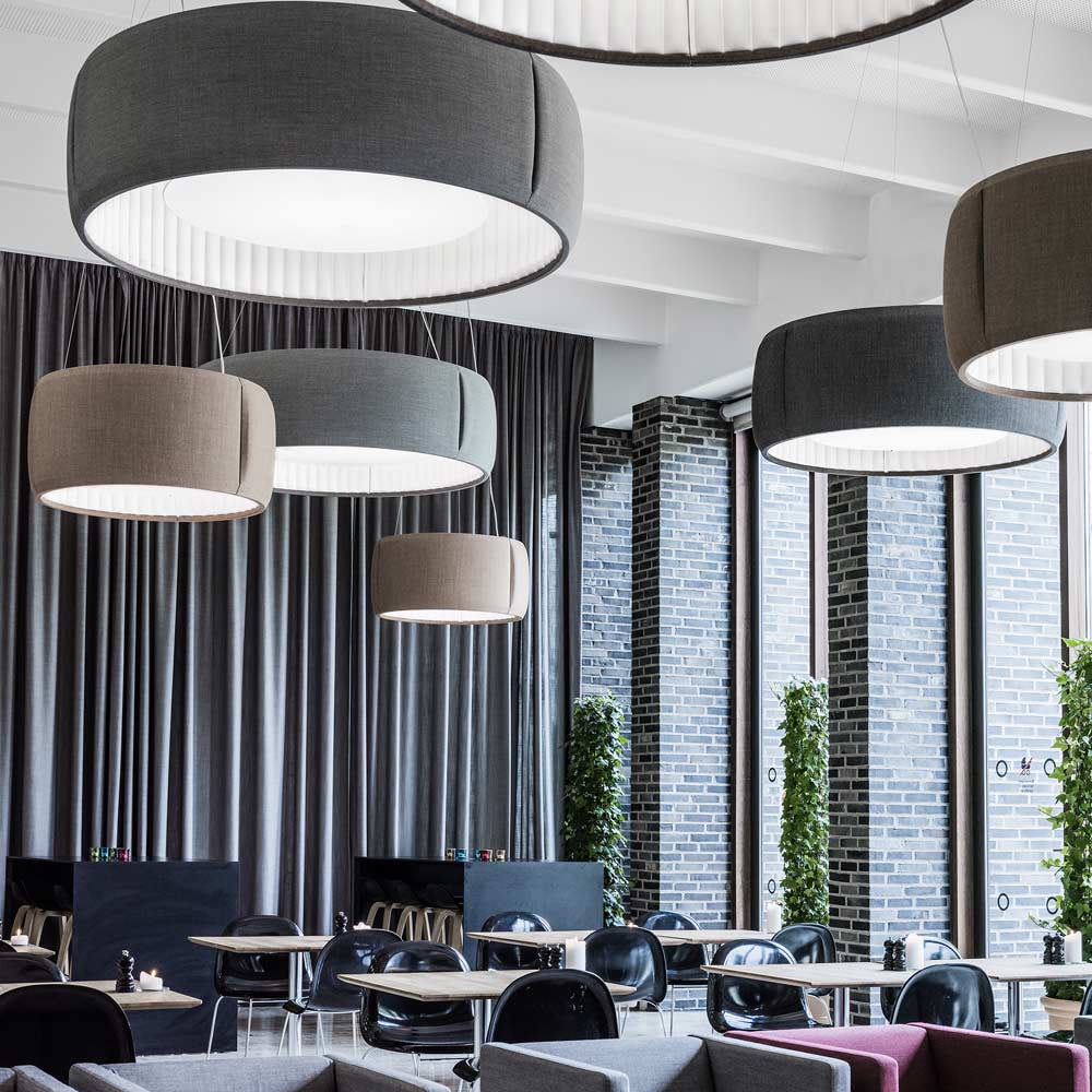 Silenzio Pendant Light in restaurant.