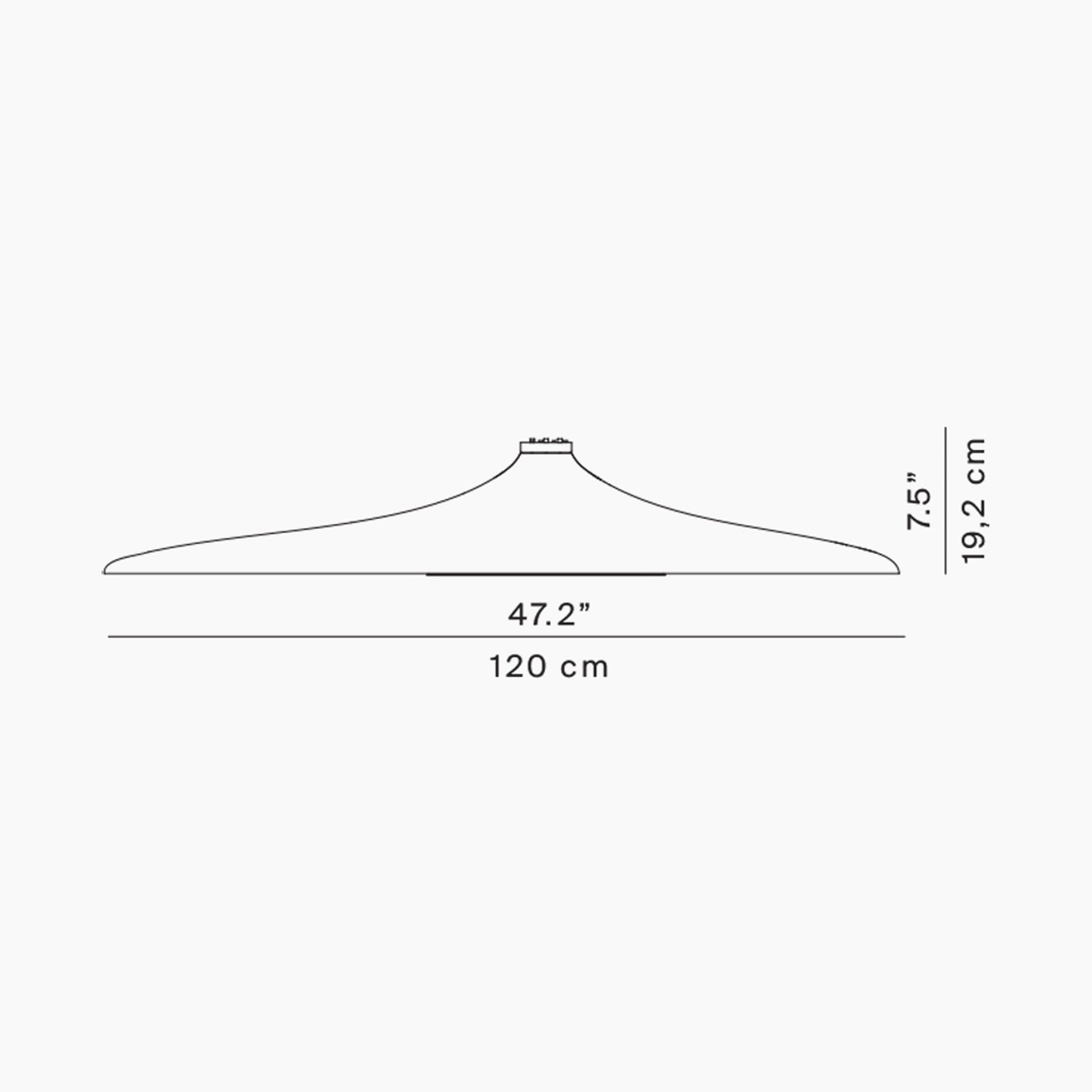 Soleil LED Ceiling Light - line drawing.