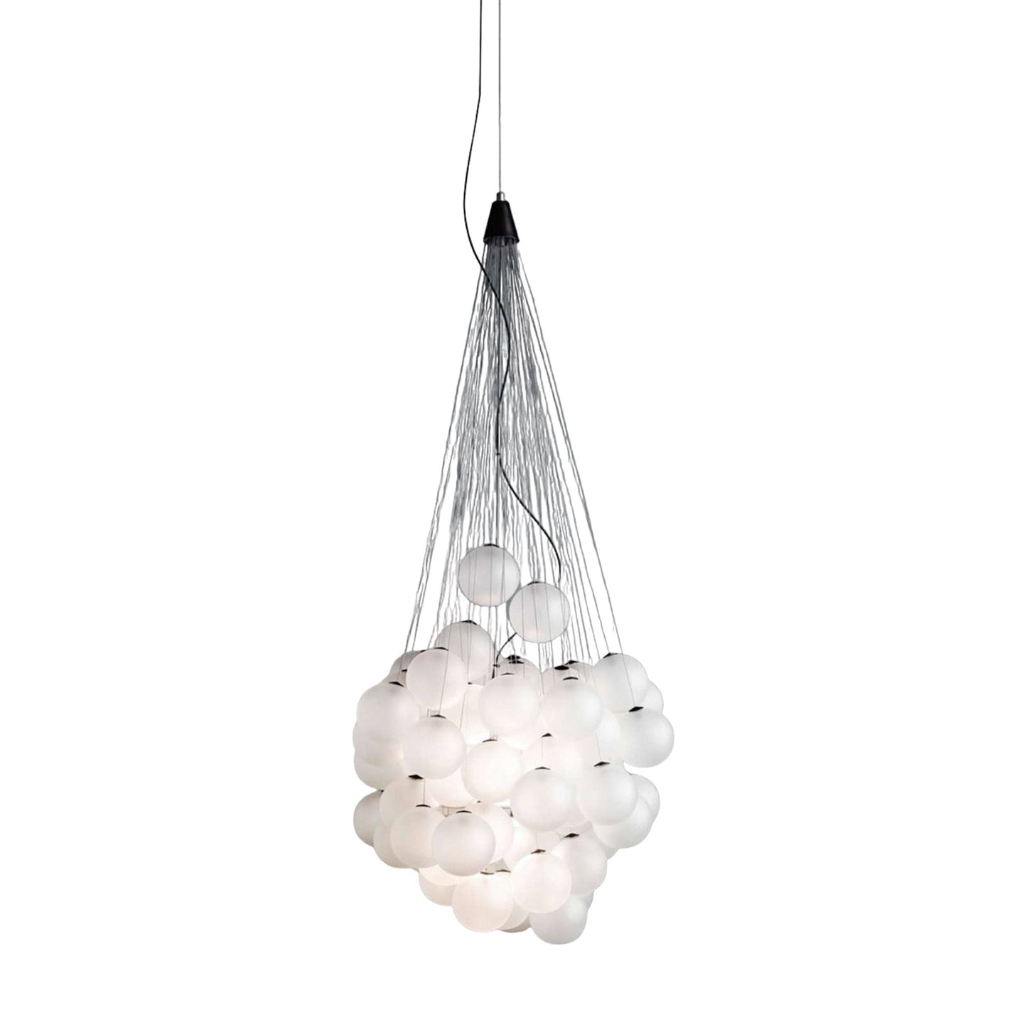 Stochastic LED Pendant Light in Opal White (Large).