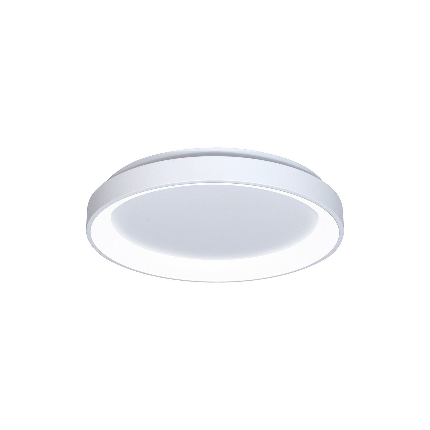 Alaska LED Flush Mount Ceiling Light in Matte White (15-Inch).