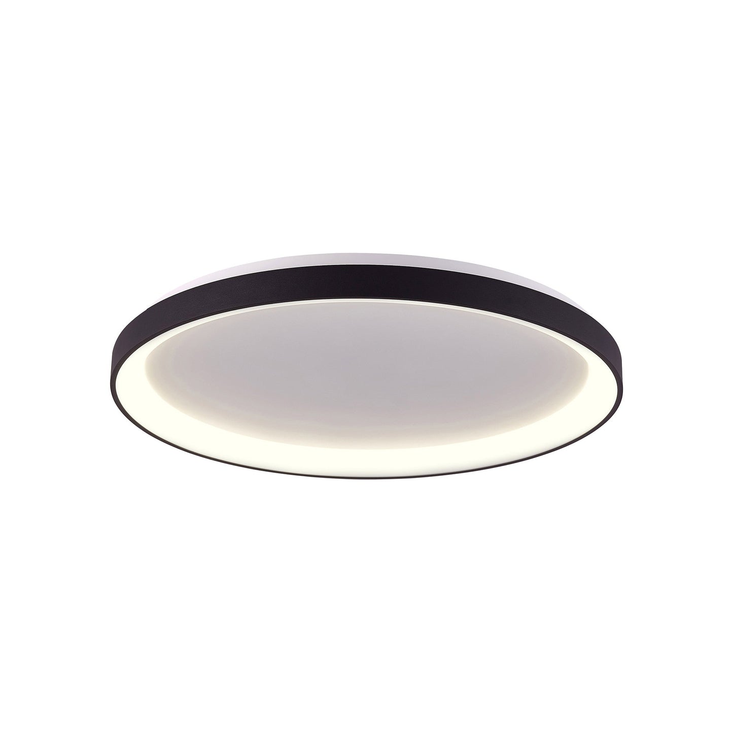 Alaska LED Flush Mount Ceiling Light in Matte Black (19-Inch).