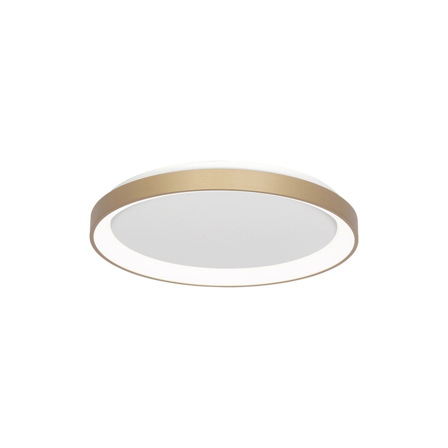 Alaska LED Flush Mount Ceiling Light in Brush Gold (Small).