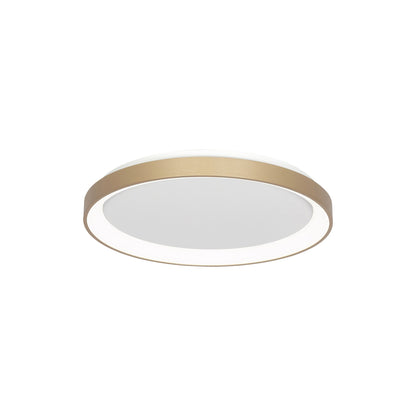 Alaska LED Flush Mount Ceiling Light in Brush Gold (Small).