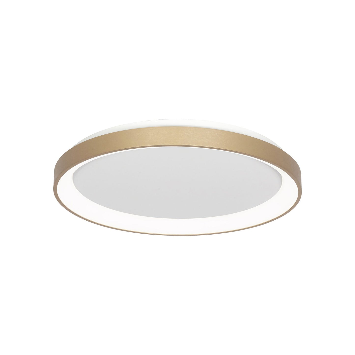 Alaska LED Flush Mount Ceiling Light in Brush Gold (Medium).