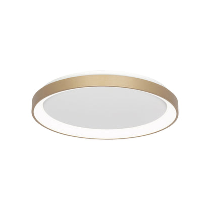 Alaska LED Flush Mount Ceiling Light in Brush Gold (Medium).