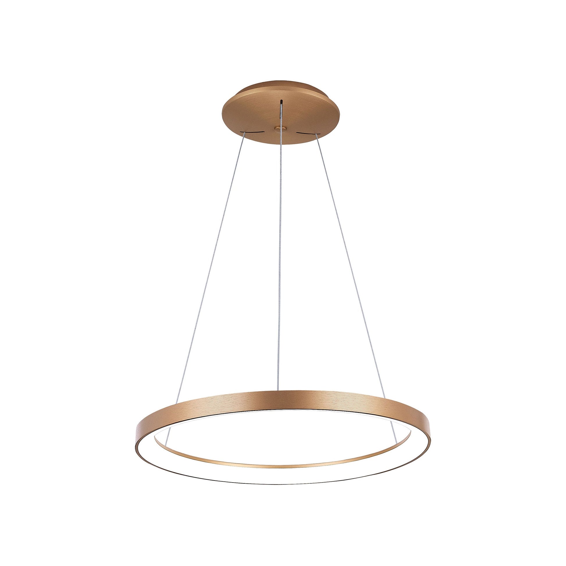 Alaska LED Pendant Light in Brush Gold.