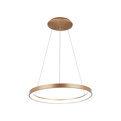 Alaska LED Pendant Light in Brush Gold.