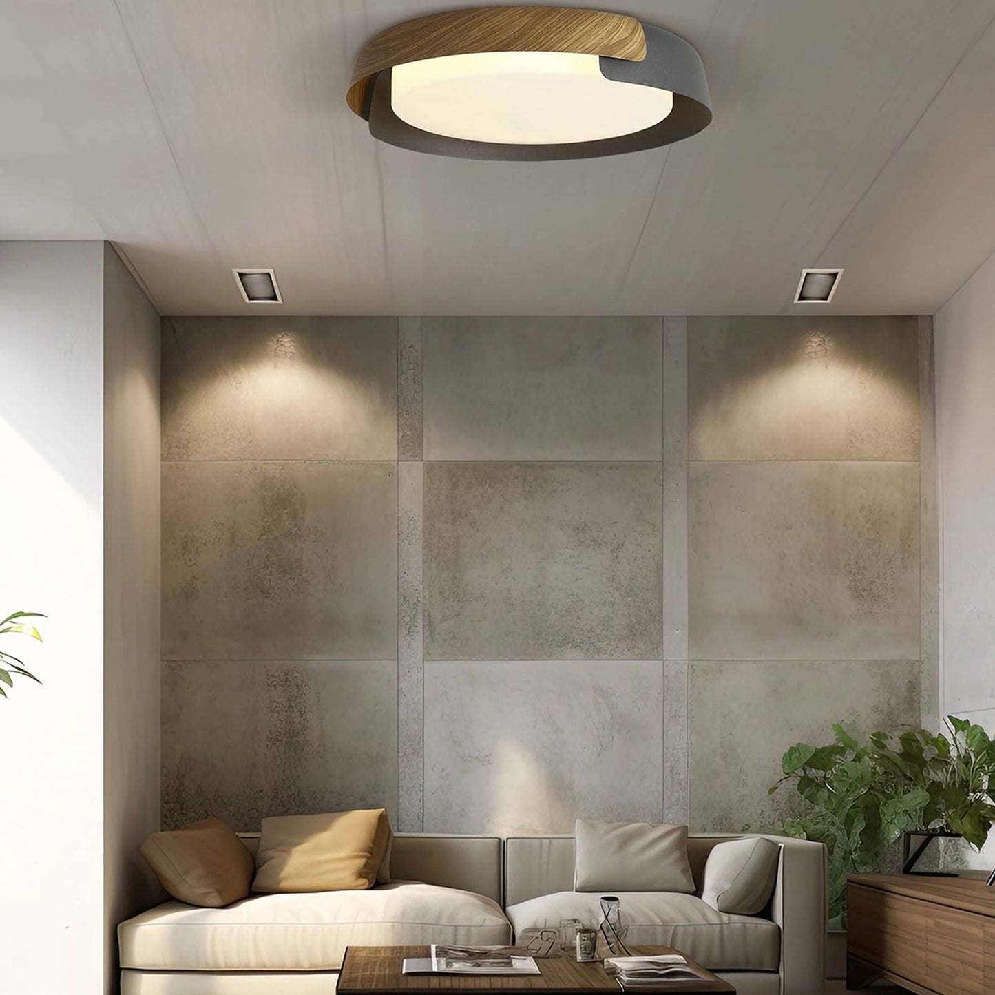 Brazil LED Flush Mount Ceiling Light in living room.