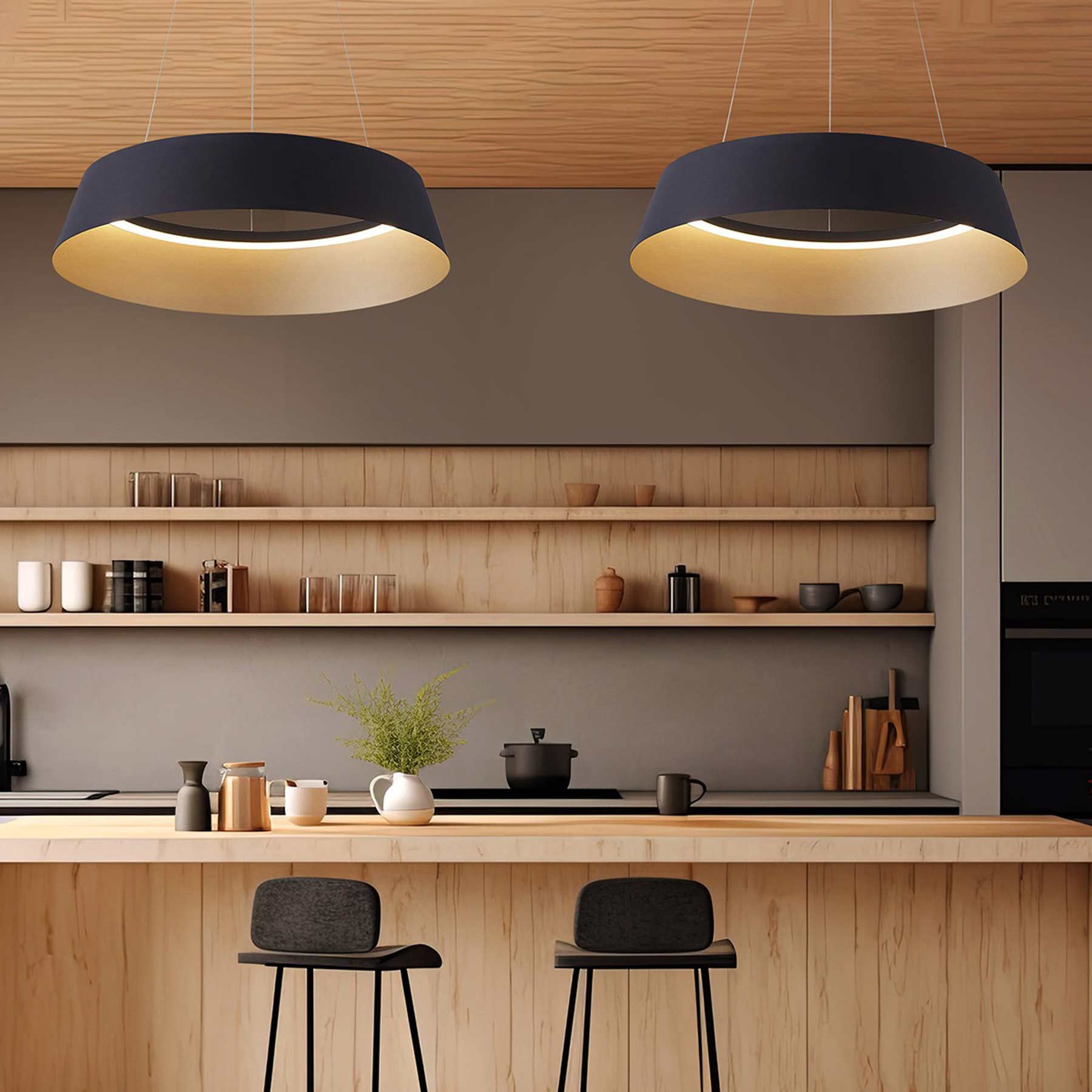 Buenos Aires LED Pendant Light in dining room.