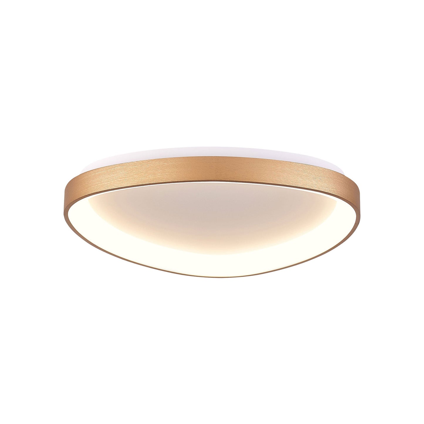 Florida LED Flush Mount Ceiling Light in Brushed Gold (18-Inch).