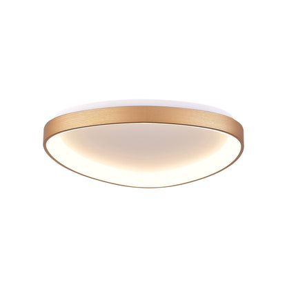 Florida LED Flush Mount Ceiling Light in Brushed Gold (18-Inch).