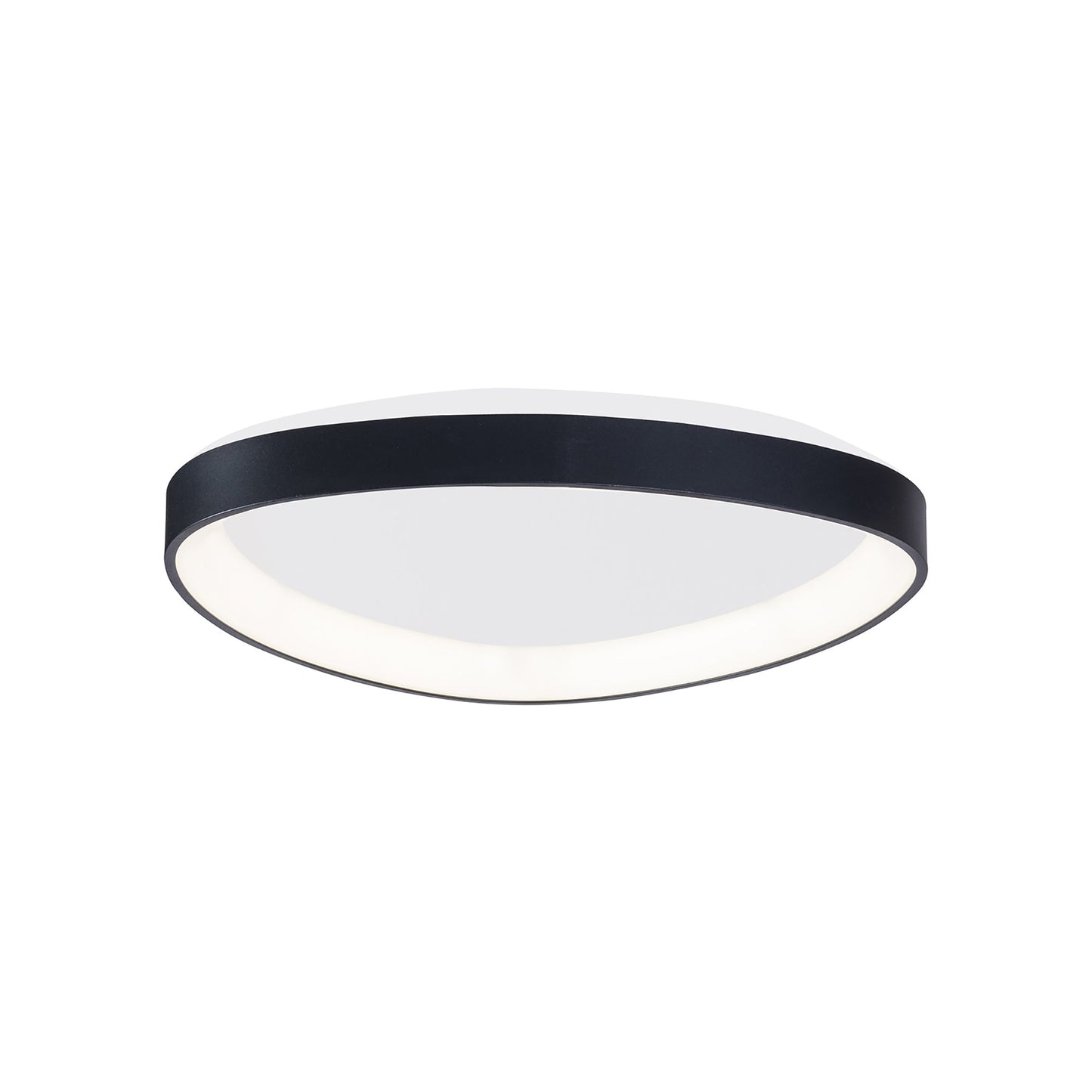 Florida LED Flush Mount Ceiling Light in Matte Black (18-Inch).