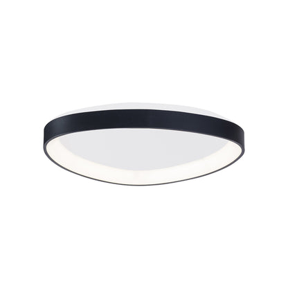 Florida LED Flush Mount Ceiling Light in Matte Black (18-Inch).