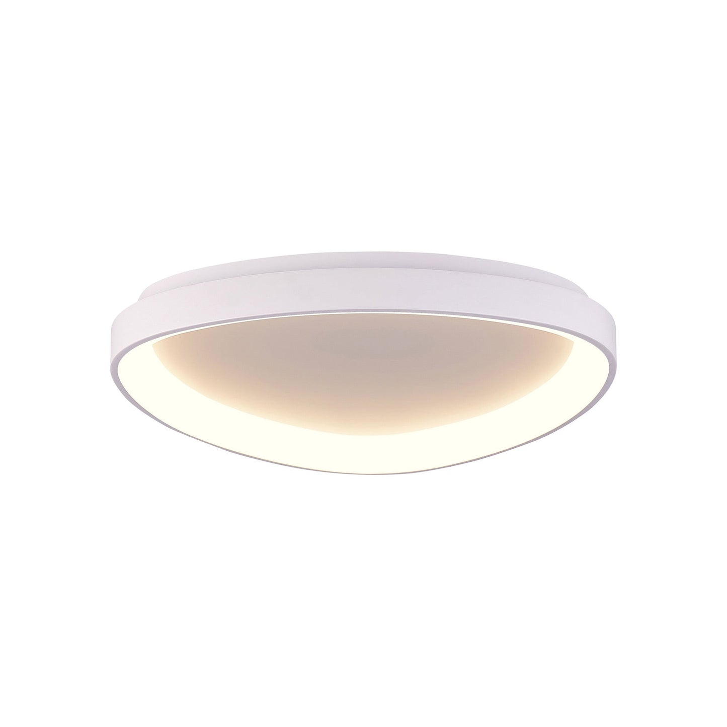 Florida LED Flush Mount Ceiling Light in Matte White (18-Inch).