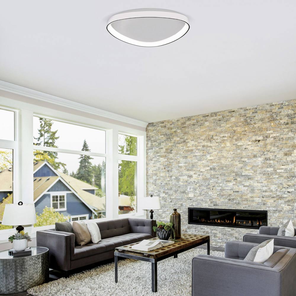 Florida LED Flush Mount Ceiling Light in living room.