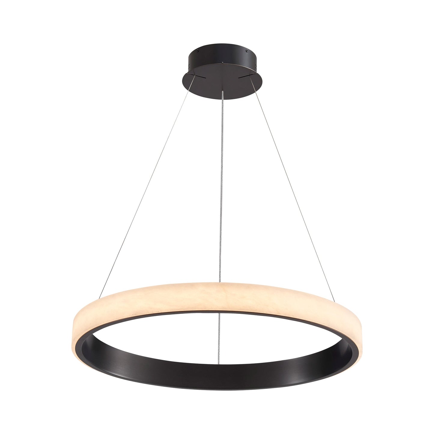 Italy LED Pendant Light in Matte Black.