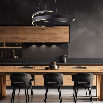 New York LED Pendant Light in dining room.