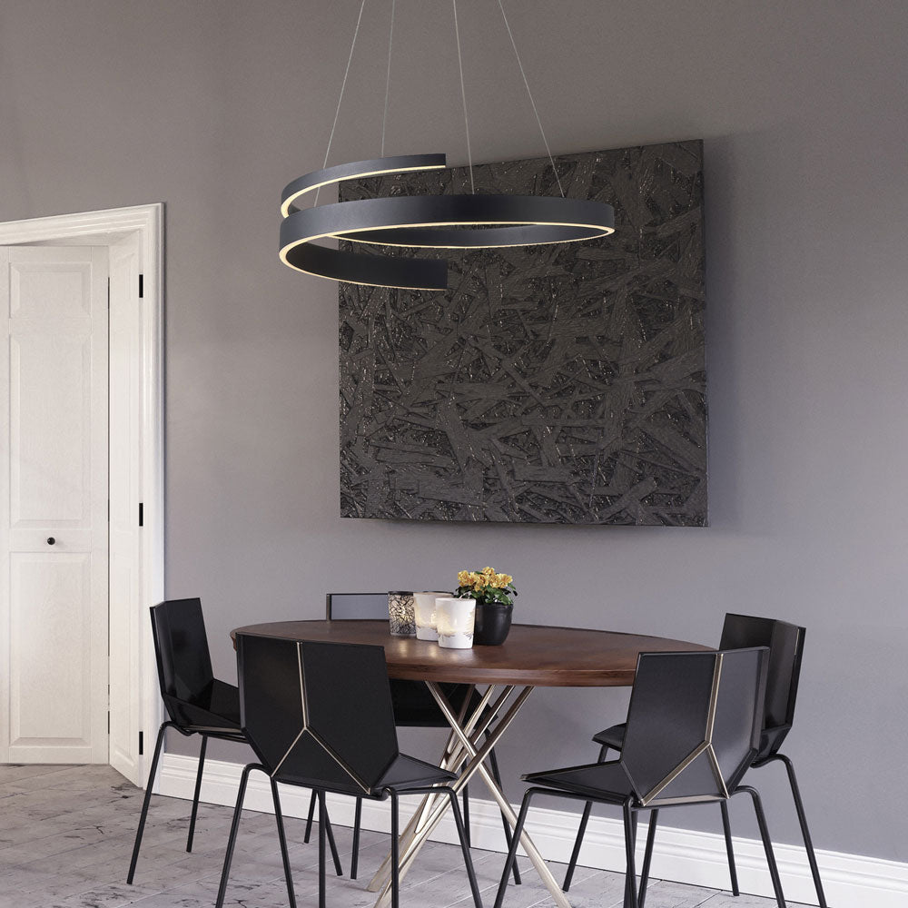 New York LED Pendant Light in dining room.