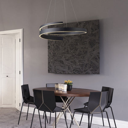 New York LED Pendant Light in dining room.