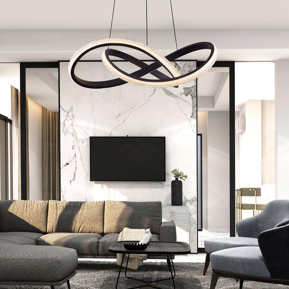 Paris LED Pendant Light in living room.