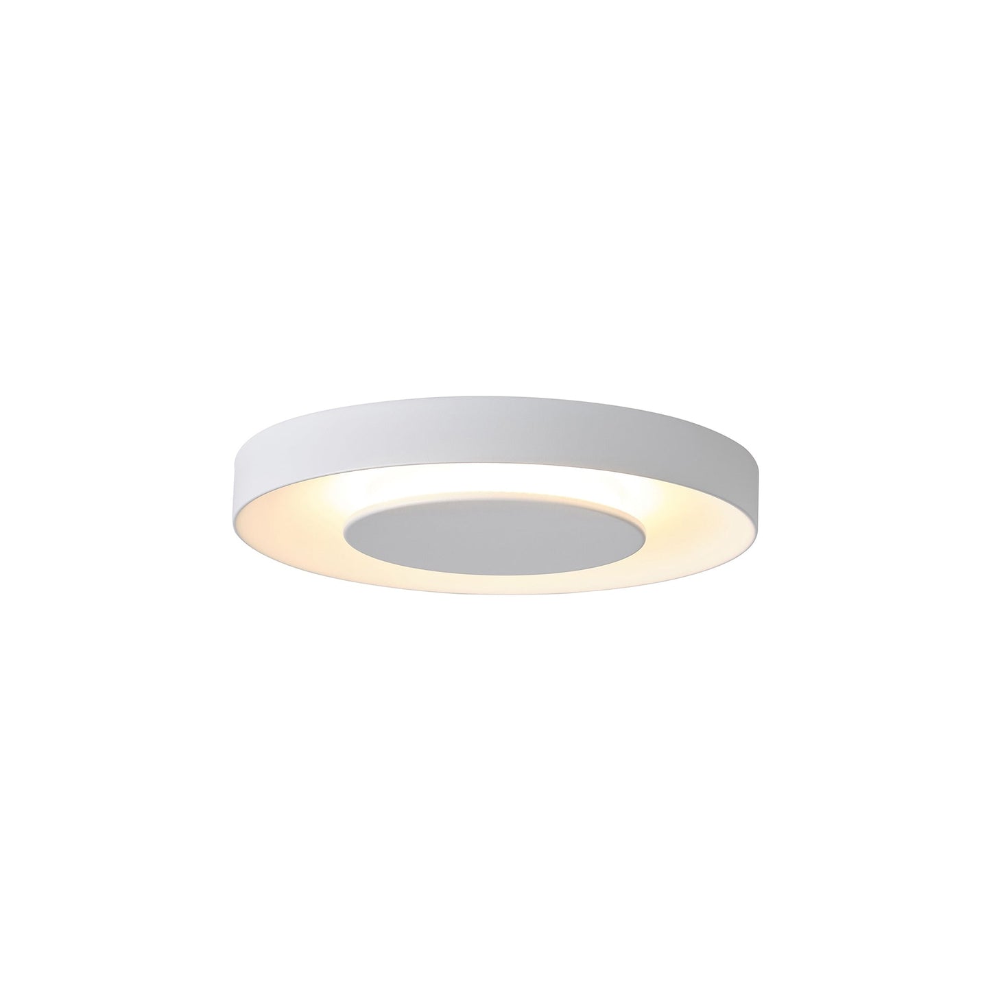 Quebec LED Flush Mount Ceiling Light in Matte White (15.7-Inch).