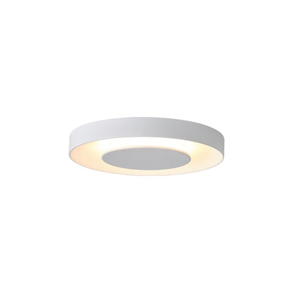 Quebec LED Flush Mount Ceiling Light in Matte White (15.7-Inch).
