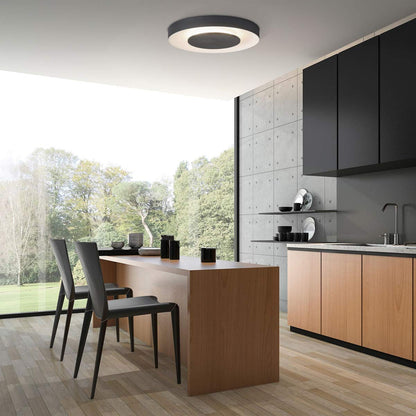 Quebec LED Flush Mount Ceiling Light in kitchen.