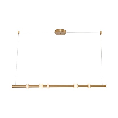 Spain LED Pendant Light in Brushed Gold.