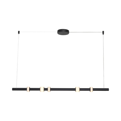 Spain LED Pendant Light in Matte Black.
