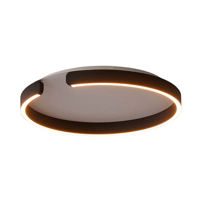 Tokio LED Flush Mount Ceiling Light in Matte Black.