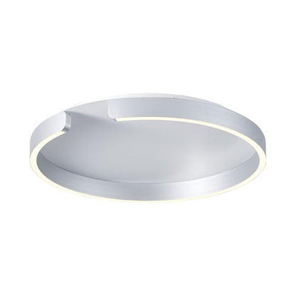 Tokio LED Flush Mount Ceiling Light in Silver.