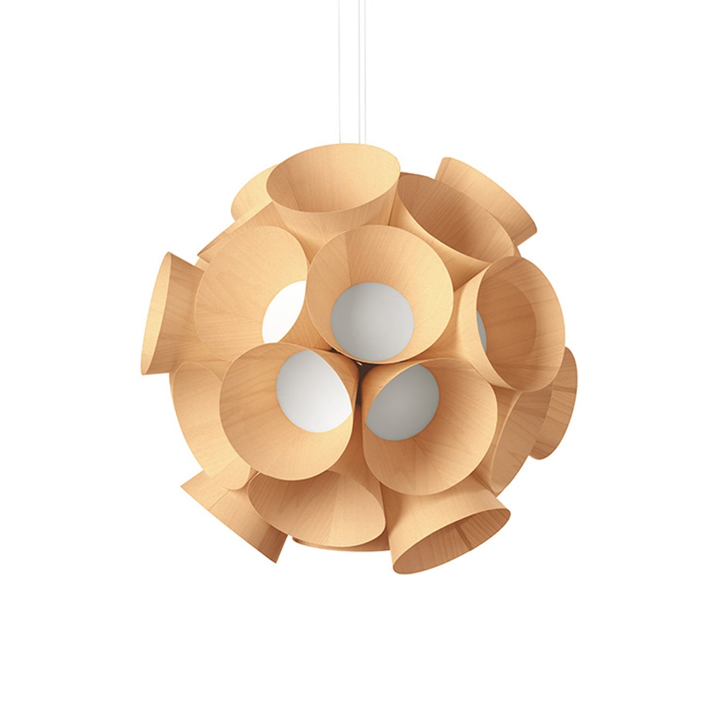 Dandelion LED Pendant Light in Natural Beech.