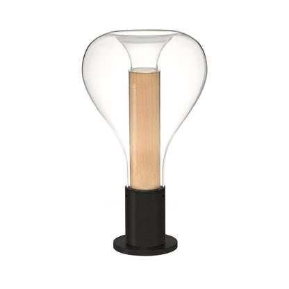 Eris Table Lamp in Natural Beech/Matte Black.