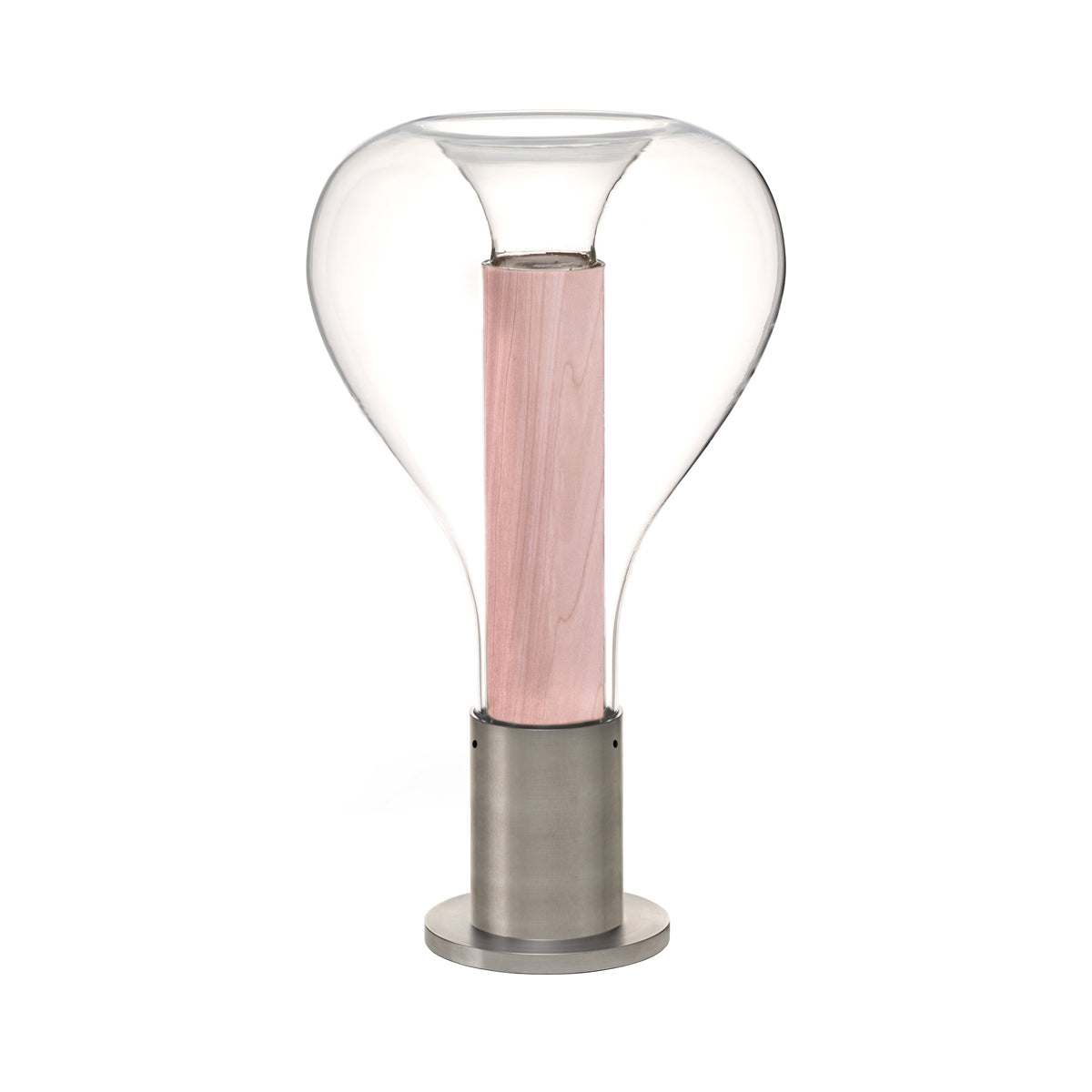 Eris Table Lamp in Pale Rose/Aluminum.