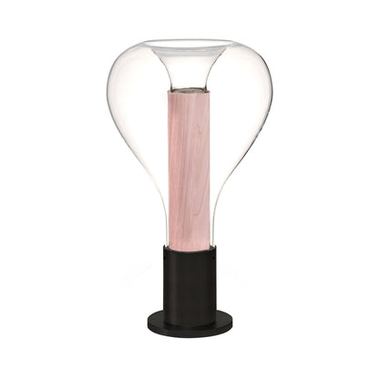 Eris Table Lamp in Pale Rose/Matte Black.