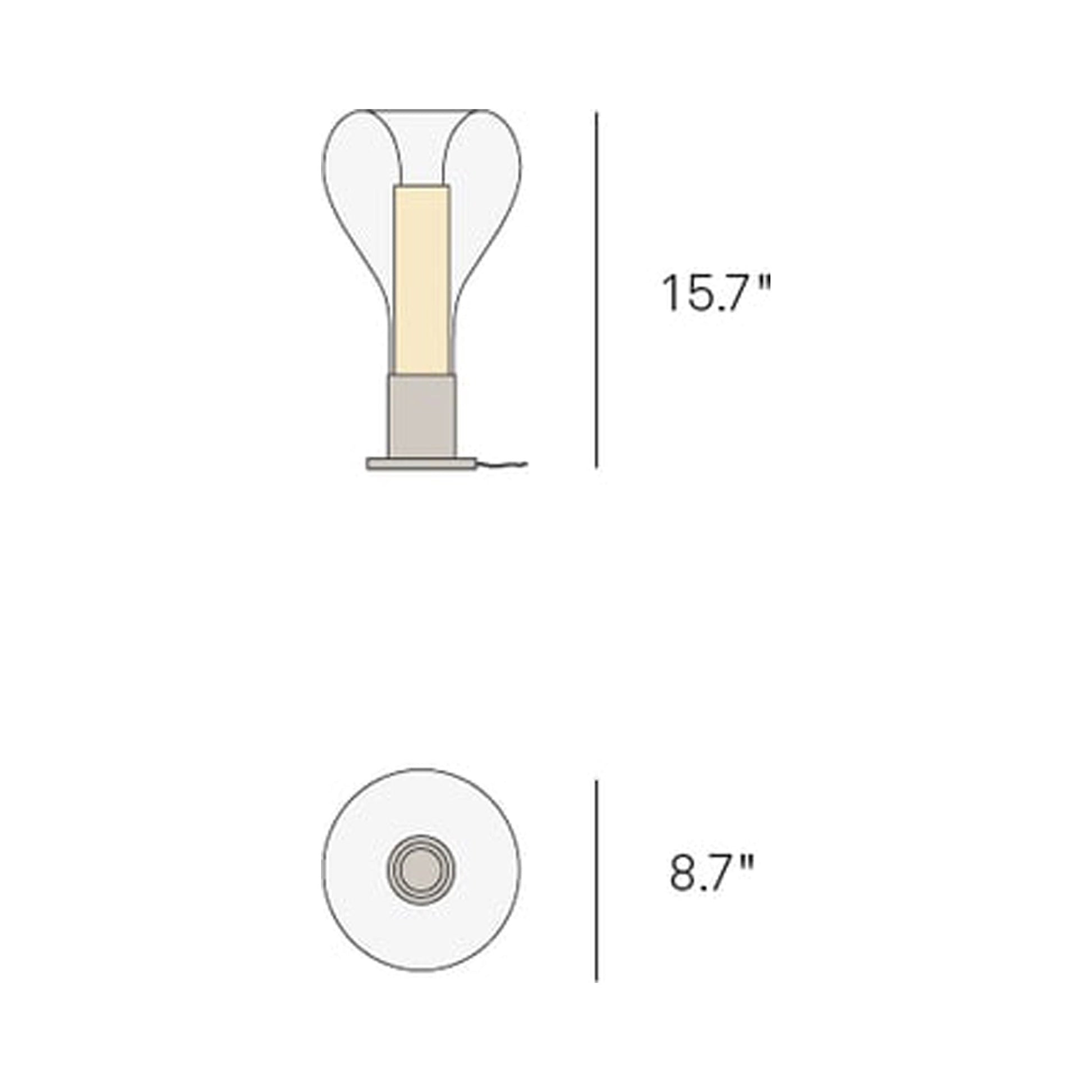 Eris Table Lamp - line drawing.