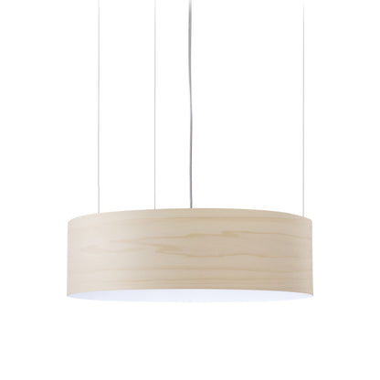 Gea Slim LED Pendant Light in Ivory White.