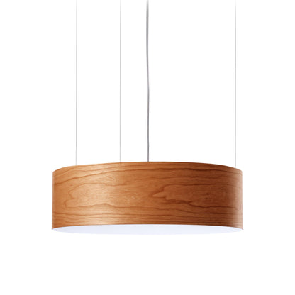 Gea Slim LED Pendant Light in Natural Cherry.
